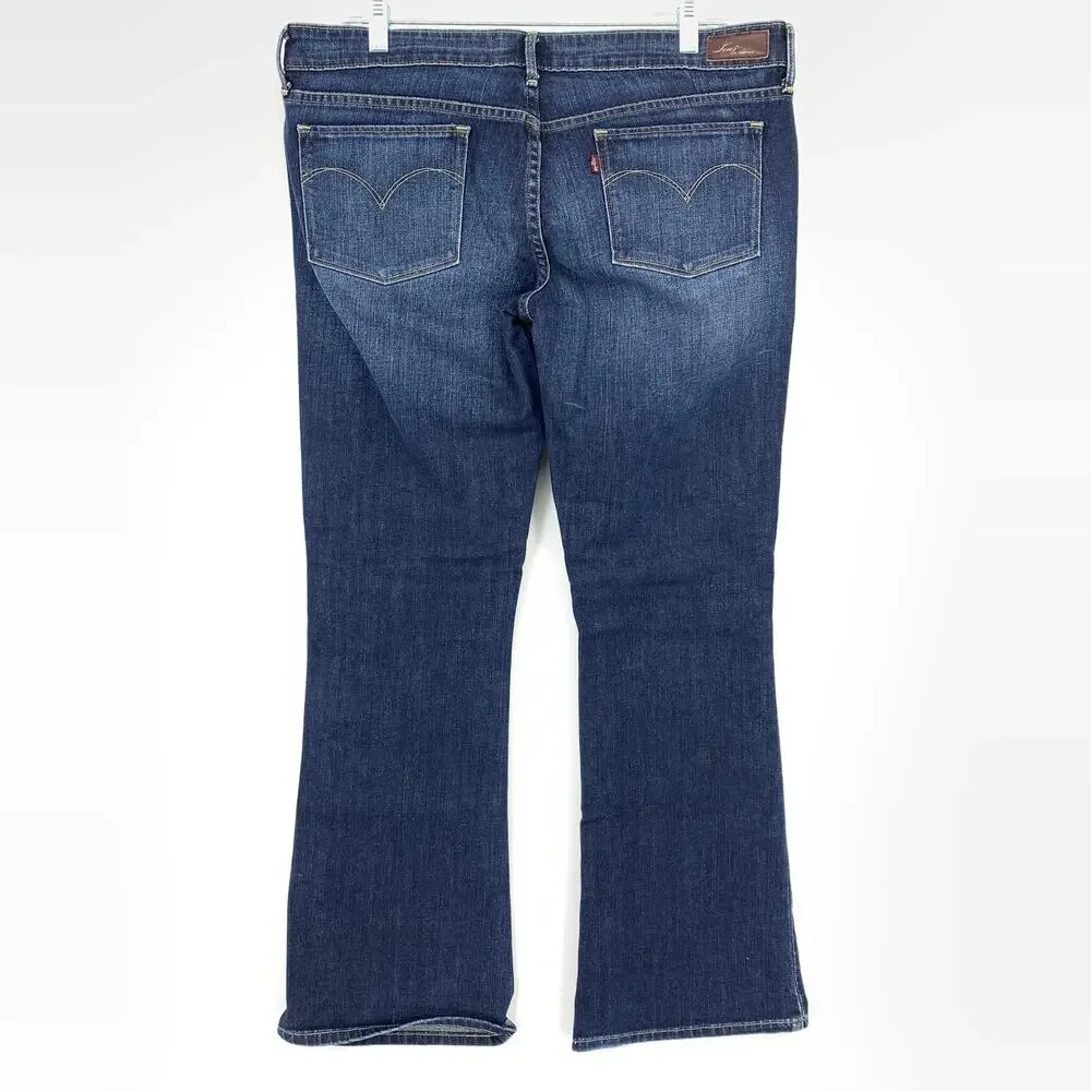 Levi's Slight Curve Skinny Boot Jeans Womens Size 32 X 30 Medium Wash Low Rise - Picture 2 of 7